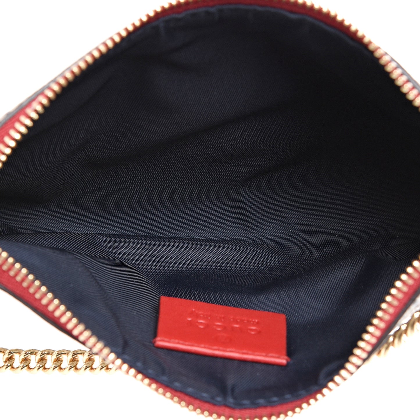 GG Supreme Monogram Mini Chain Bag Beige Blue Hibiscus Red