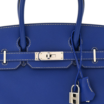 Hermes Epsom Candy Birkin 30 Bleu Electrique Mykonos 8 of 10