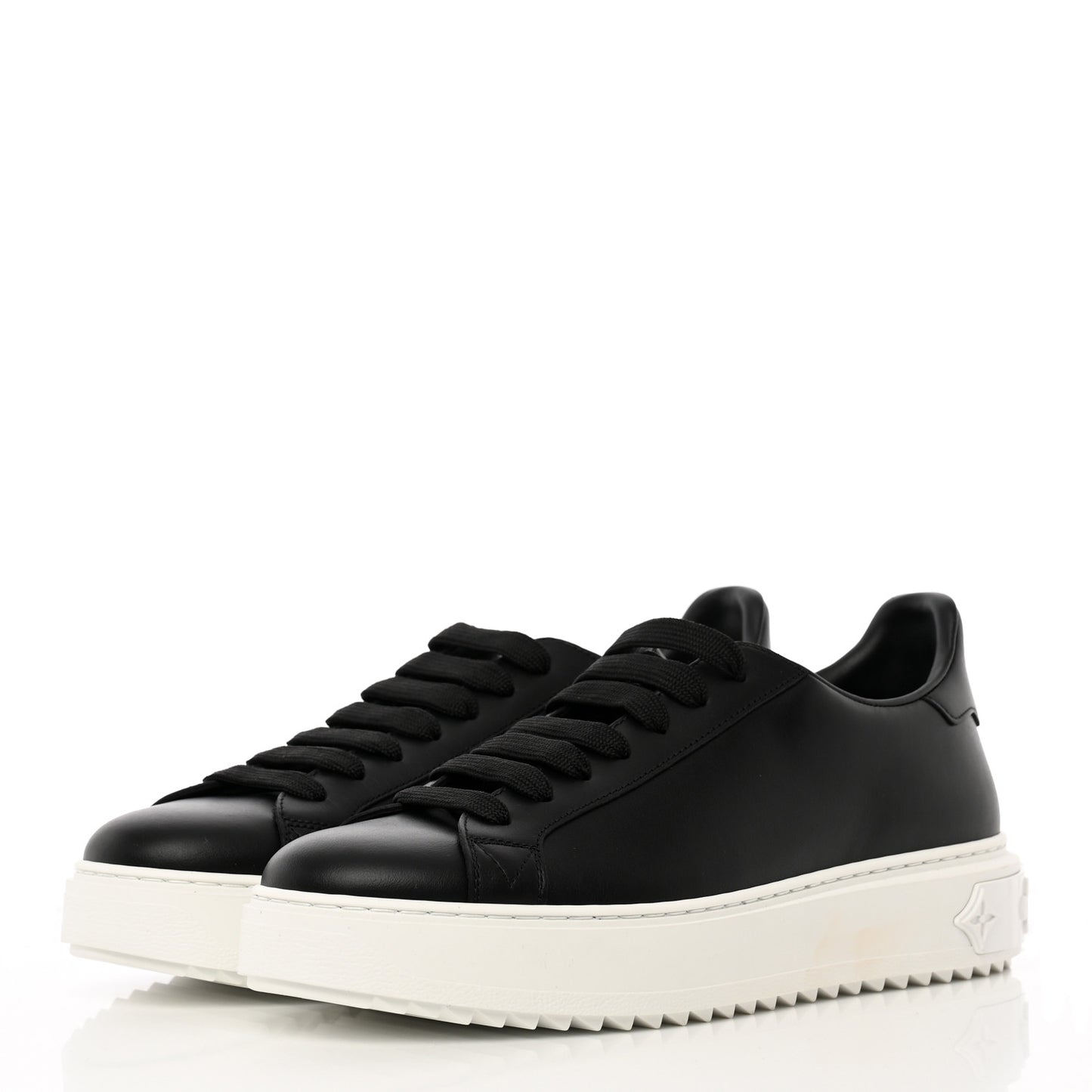 Calfskin Time Out Sneakers 39 Black