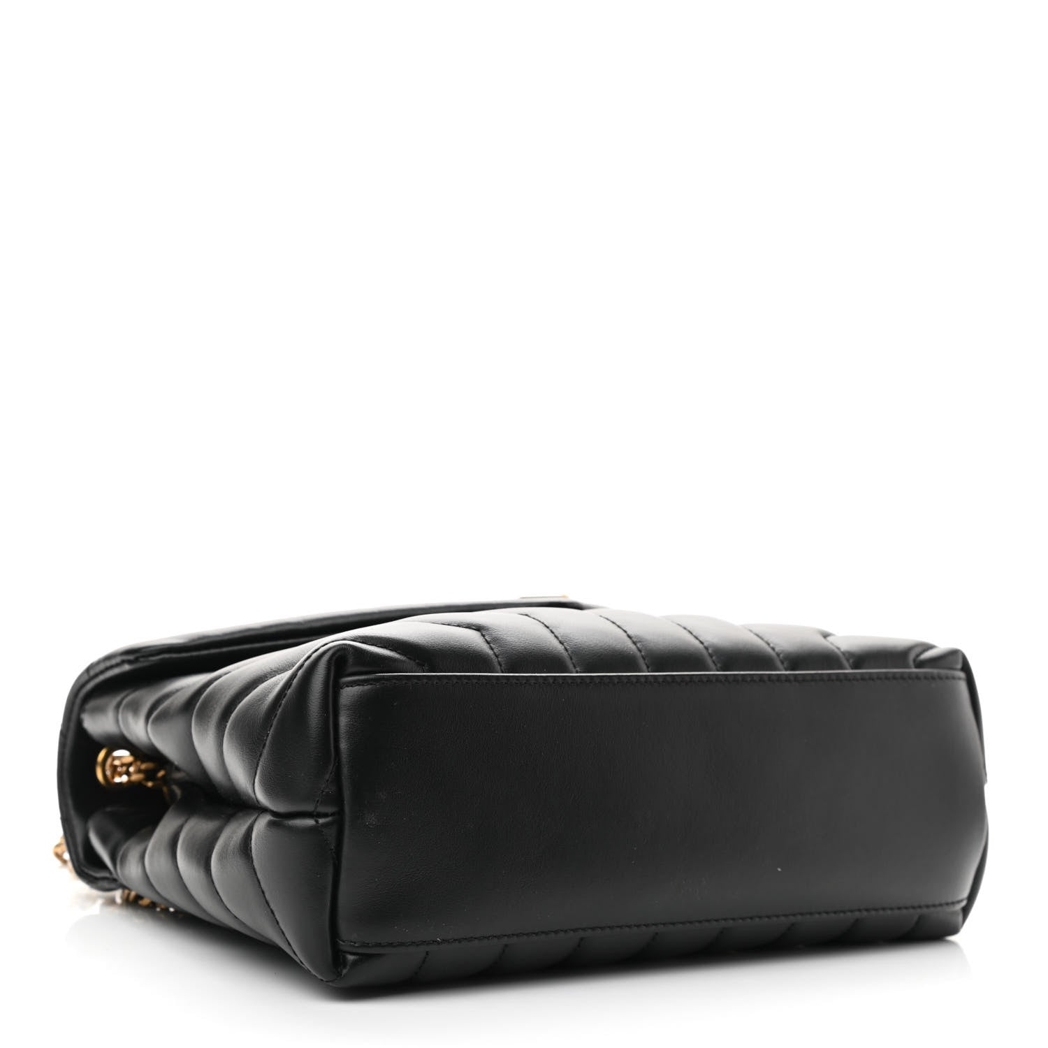 Saint Laurent Calfskin Y Quilted Monogram Small Loulou Chain Satchel Black 4 of 12