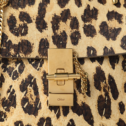 Chloe Calfskin Leopard Print Mini Drew Shoulder Bag 9 of 9