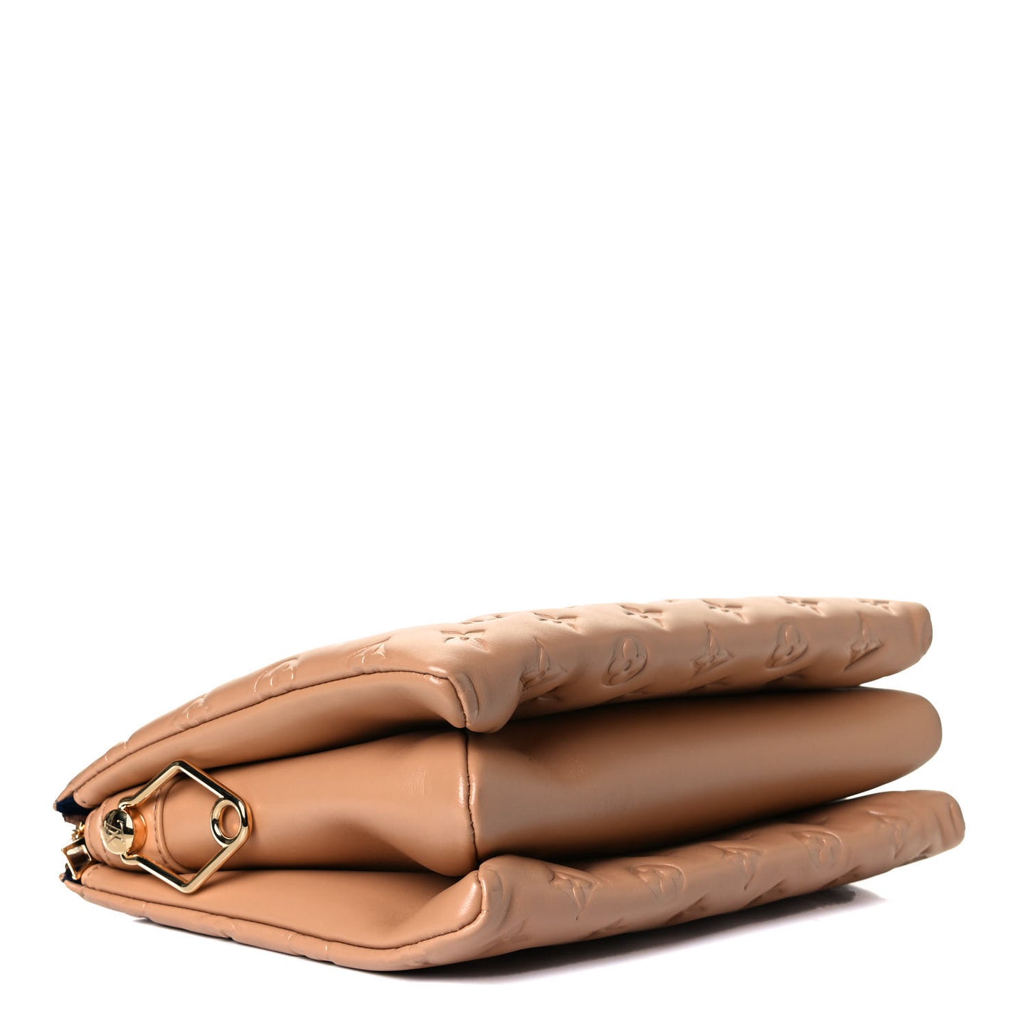 Lambskin Embossed Monogram Coussin PM Camel