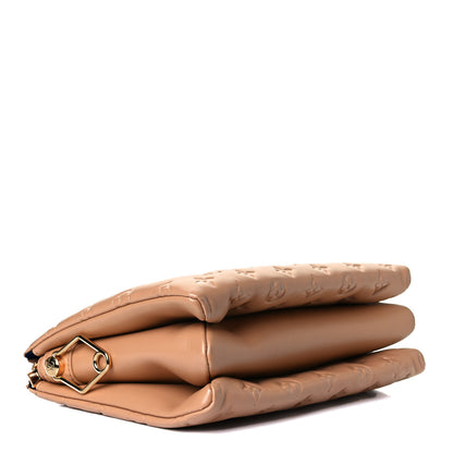 Louis Vuitton Lambskin Embossed Monogram Coussin PM Camel 4 of 9