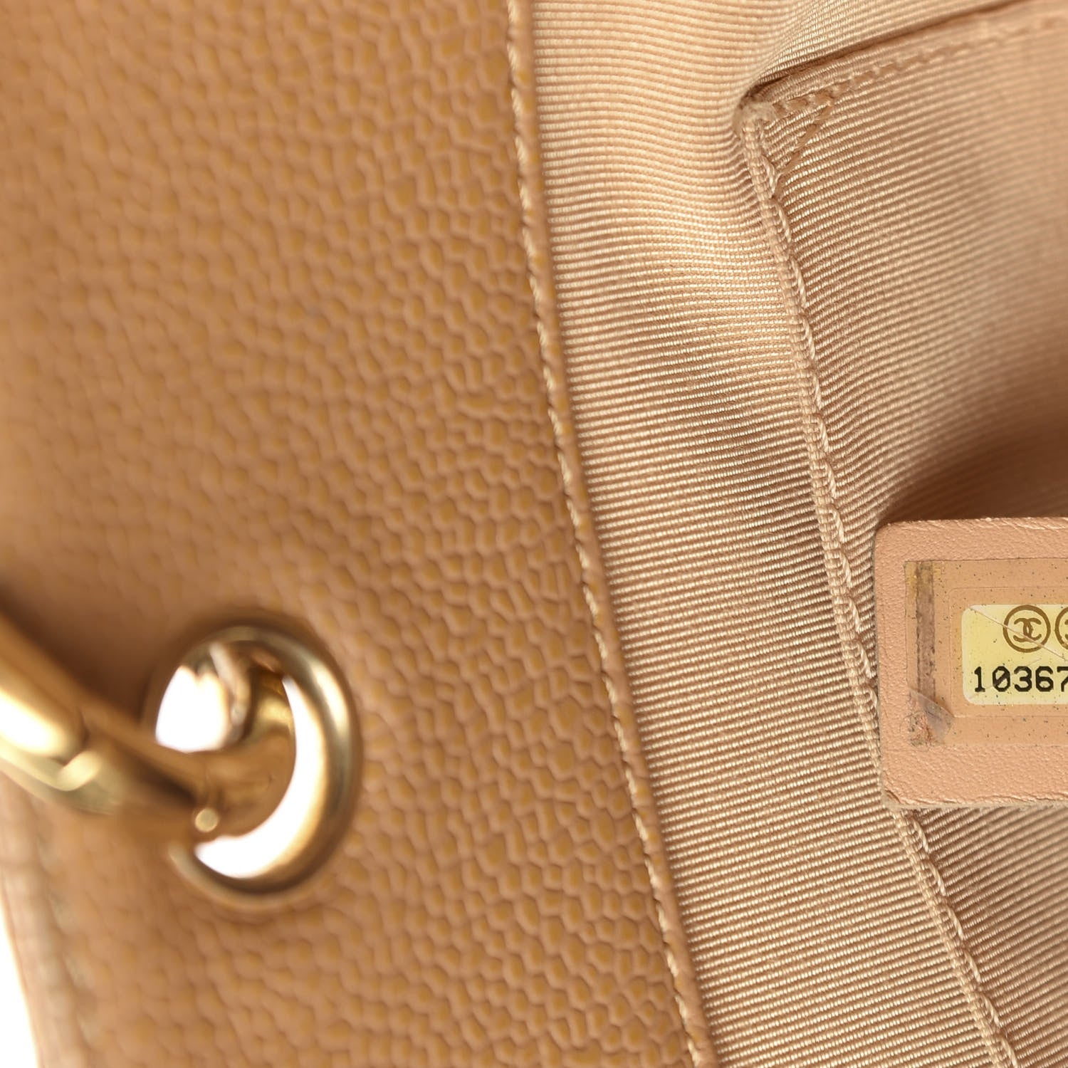 Chanel Caviar Quilted Grand Shopping Tote GST Beige 13 of 14