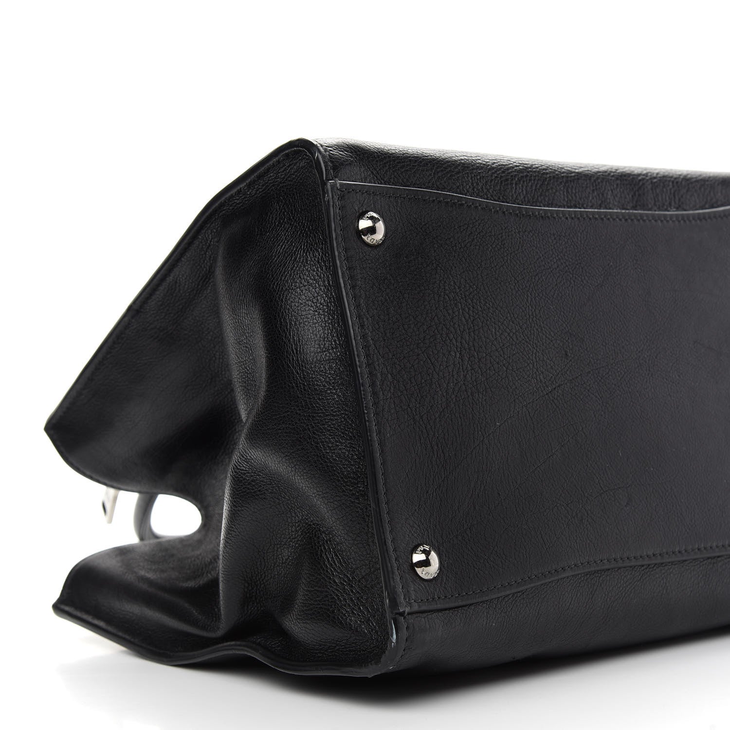 Prada Glace Calf Twin Pocket Tote Black 7 of 9