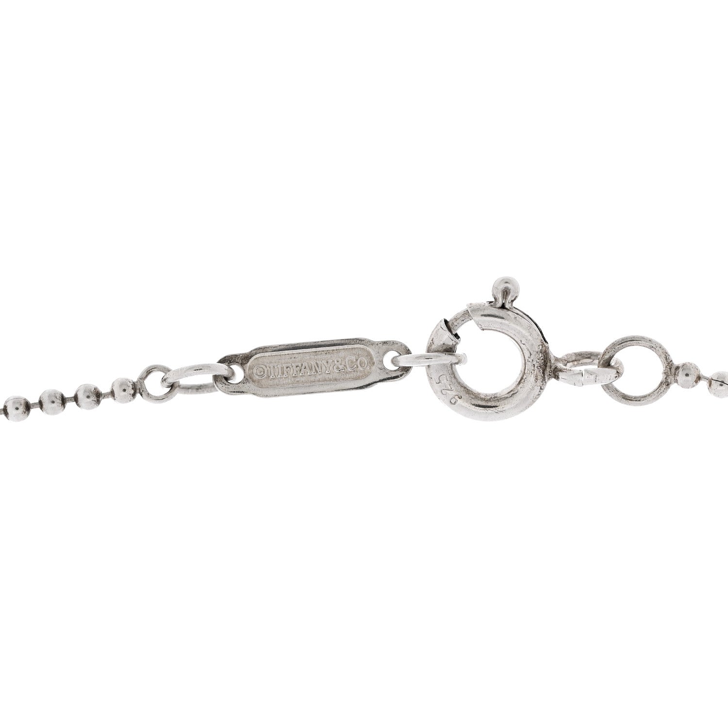 Tiffany Sterling Silver Letter J Disc Pendant Necklace 4 of 6