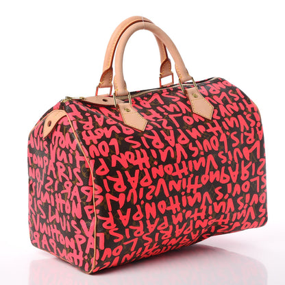 Louis Vuitton Monogram Graffiti Speedy 30 Fuchsia 3 of 7