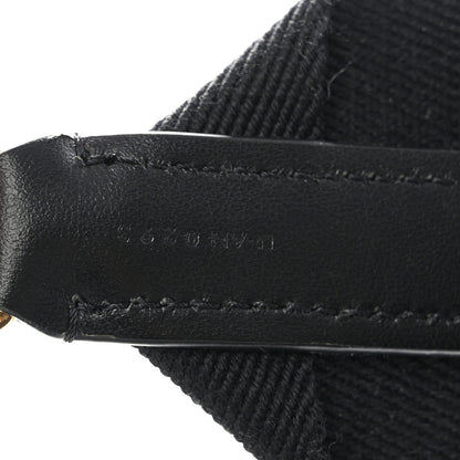 Celine Jacquard Wool Logo Short Strap Black Beige 5 of 6