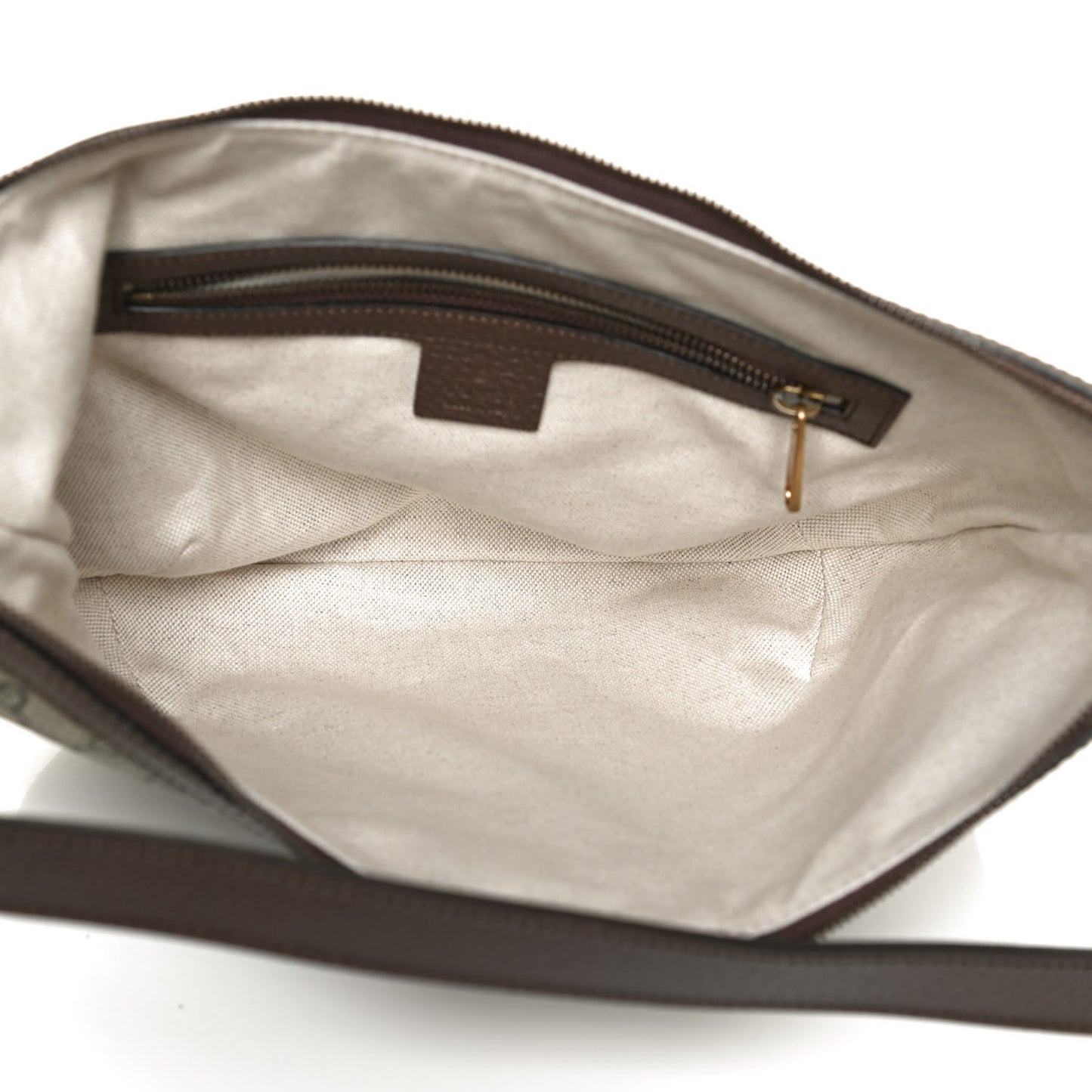 GG Supreme Monogram Web Small Ophidia Half Moon Hobo Brown