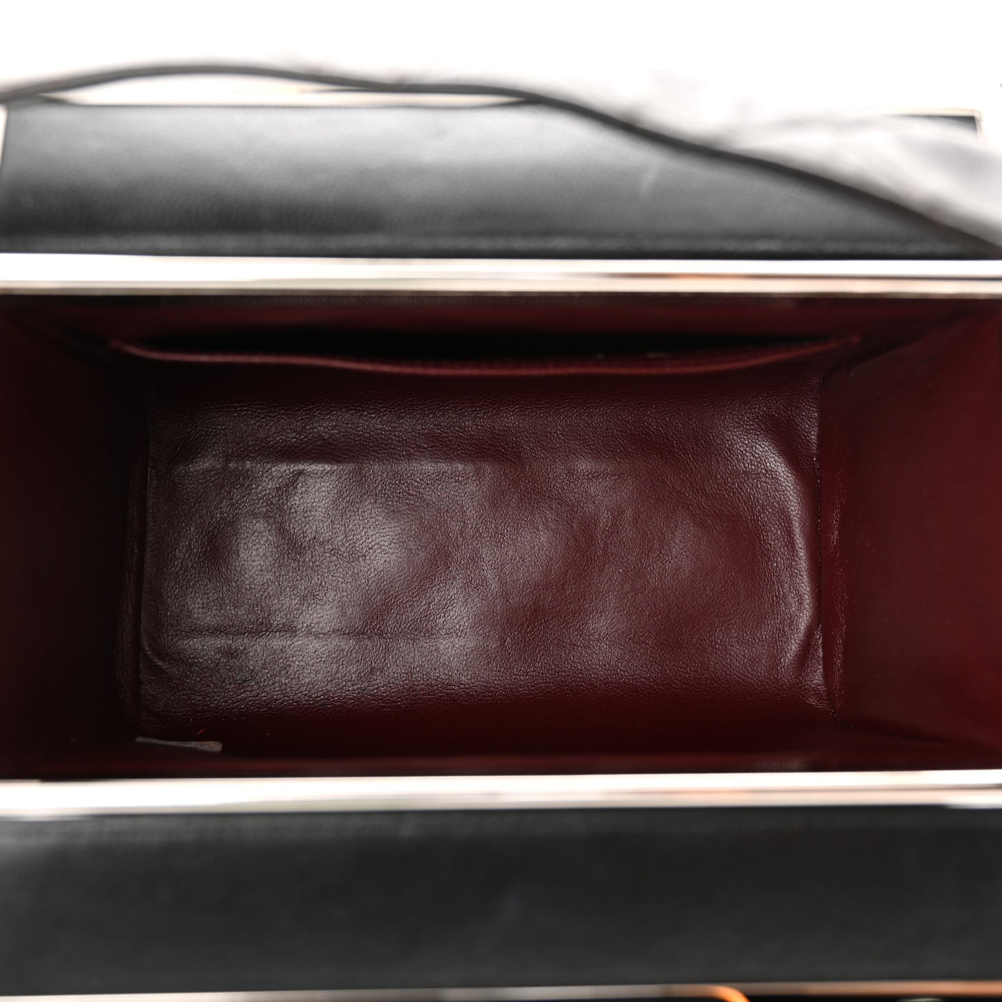 Lambskin Quilted Box Bag Black