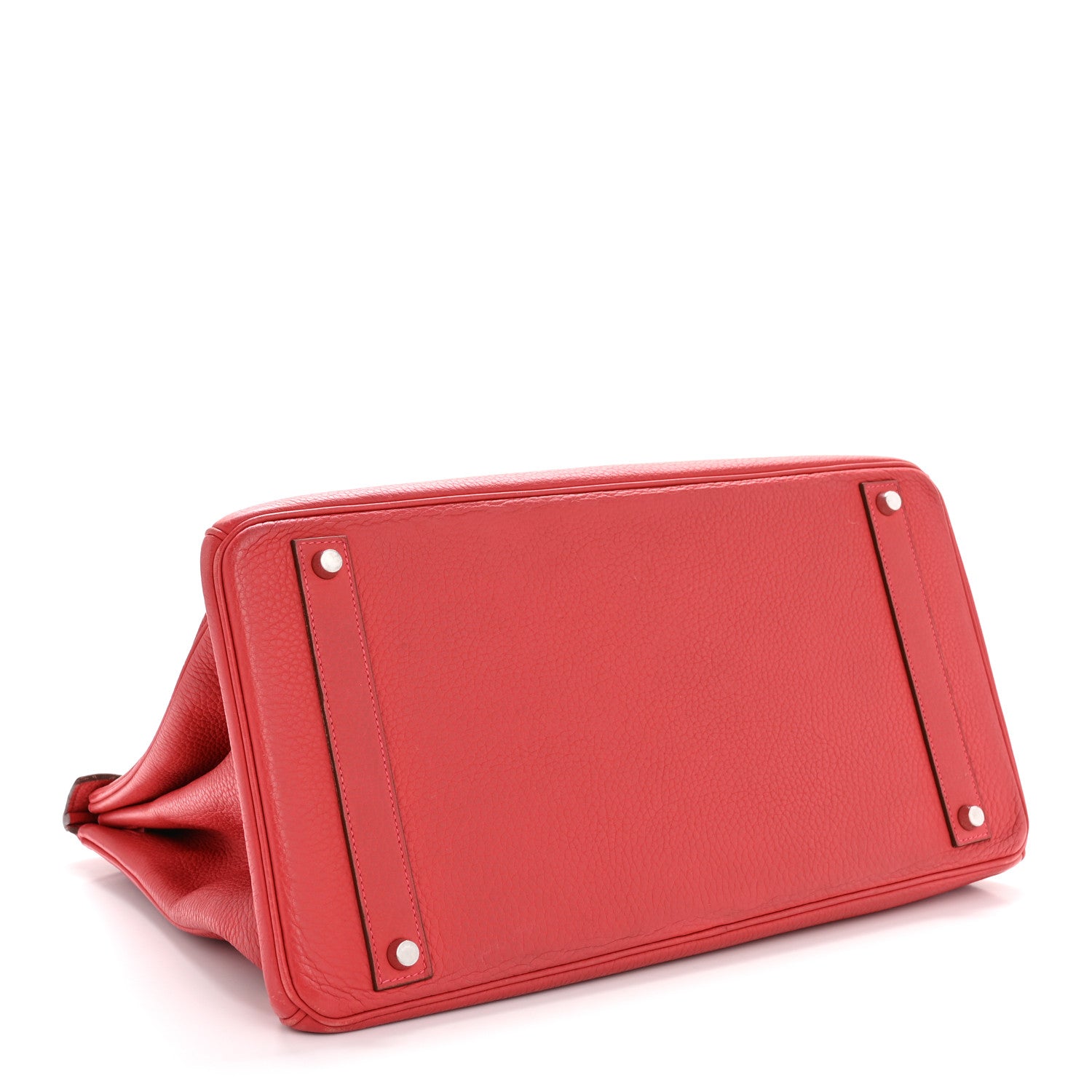 Hermes Taurillon Clemence Birkin 40 Rouge Venetian 3 of 15