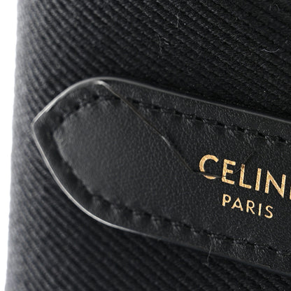 Celine Jacquard Wool Logo Short Strap Black Beige 6 of 6