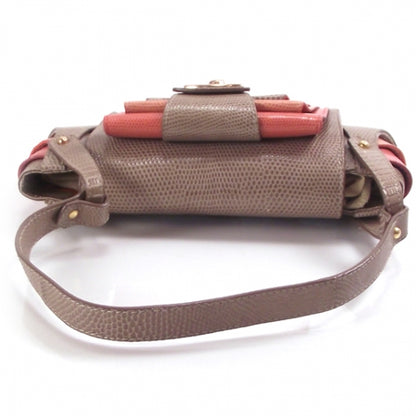 Fendi Lizard Ruffled TurnLock Pochette 5 of 11