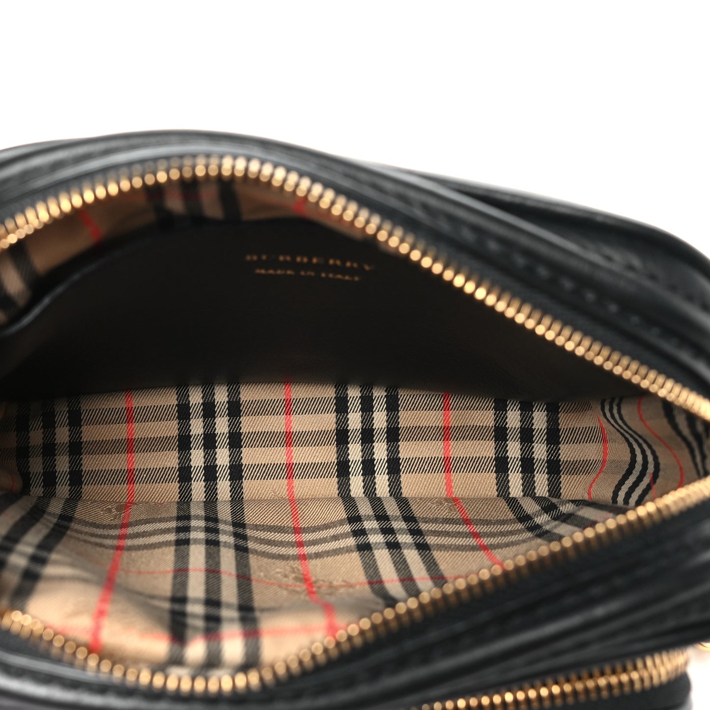 Smooth Calfskin 1983 Knight Check Link Camera Bag Black