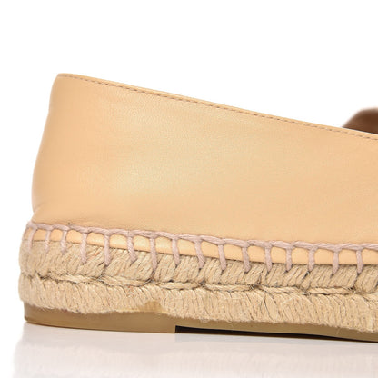 Chanel Lambskin CC Espadrilles 39 Beige Black 8 of 11