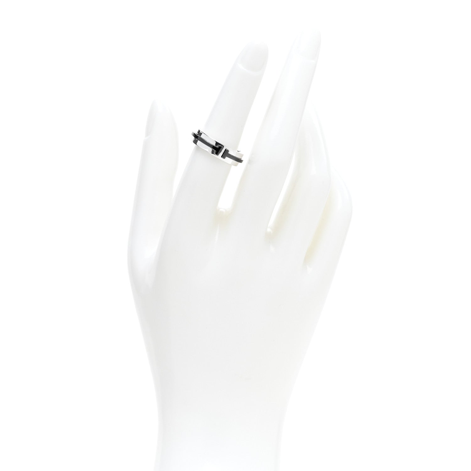 Tiffany Sterling Silver Titanium T Two Ring 52 6 2 of 5