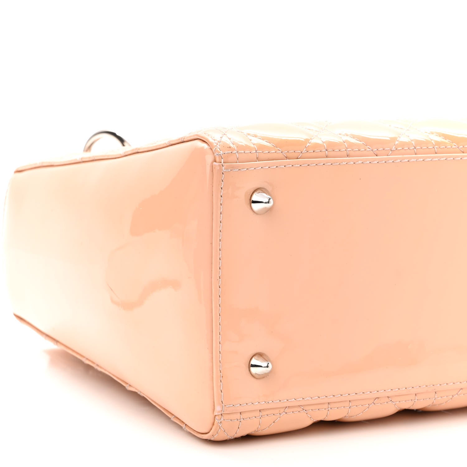 Christian Dior Patent Cannage Medium Lady Dior Beige 8 of 12