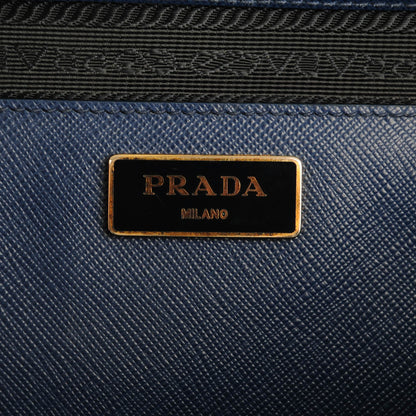 Prada Saffiano Medium Galleria Double Zip Tote Bluette 6 of 9