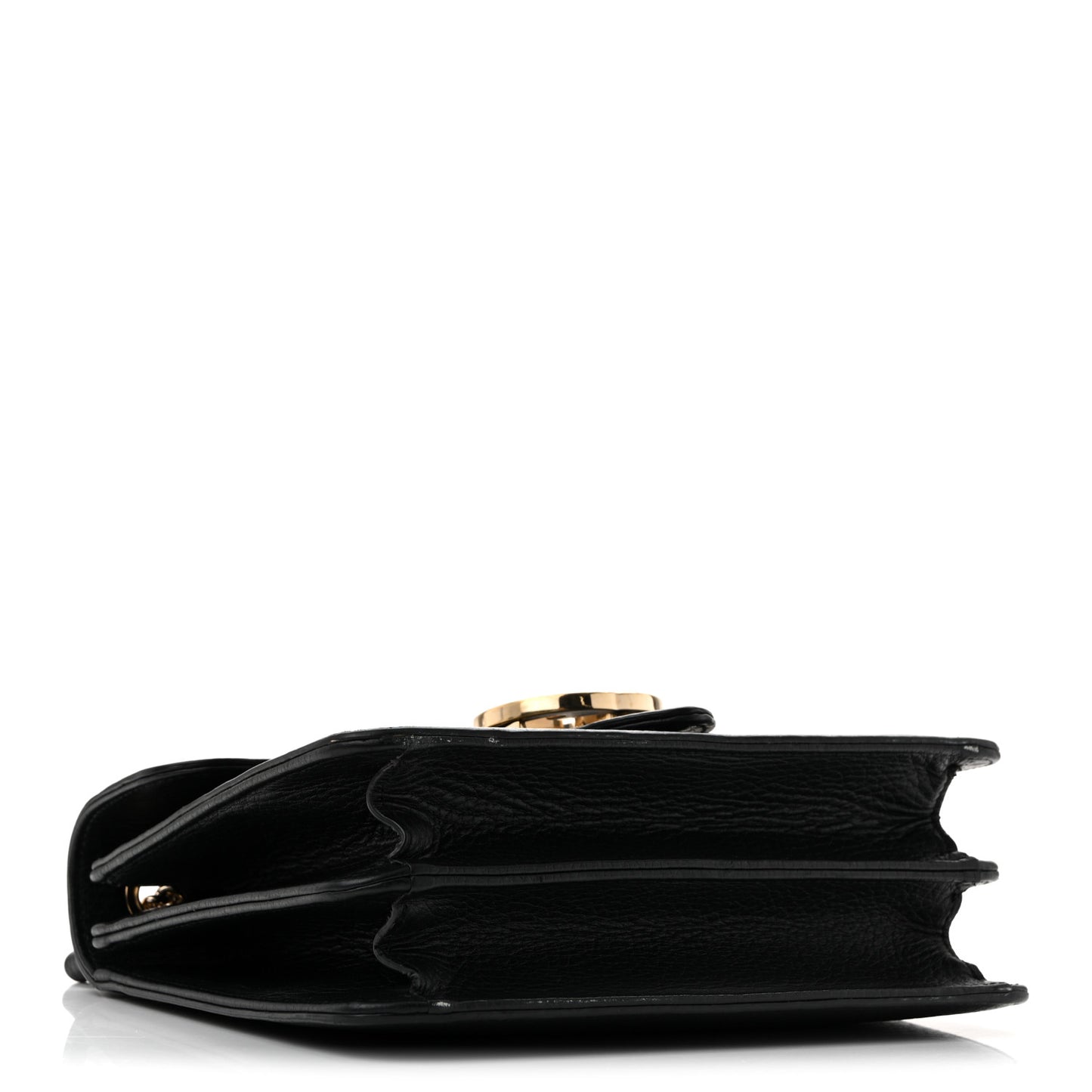 Dollar Calfskin Small Interlocking G Shoulder Bag Black