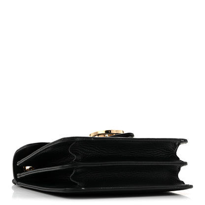 Gucci Dollar Calfskin Small Interlocking G Shoulder Bag Black 4 of 16