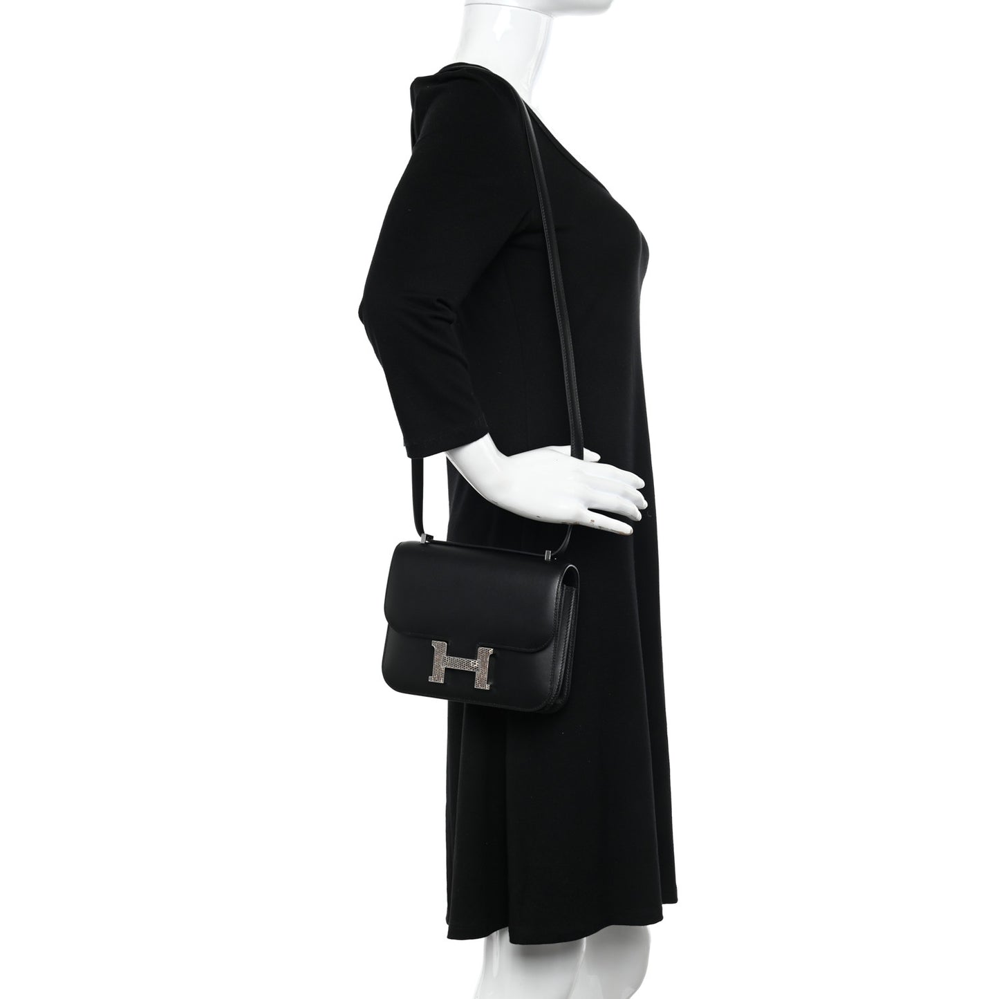 Veau Monsieur Lizard Constance 18 Black Ombre