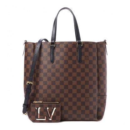 Louis Vuitton Damier Ebene Belmont MM Black 1 of 9