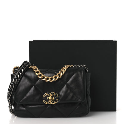 Chanel Lambskin Quilted Medium Chanel 19 Flap Black 12 of 12