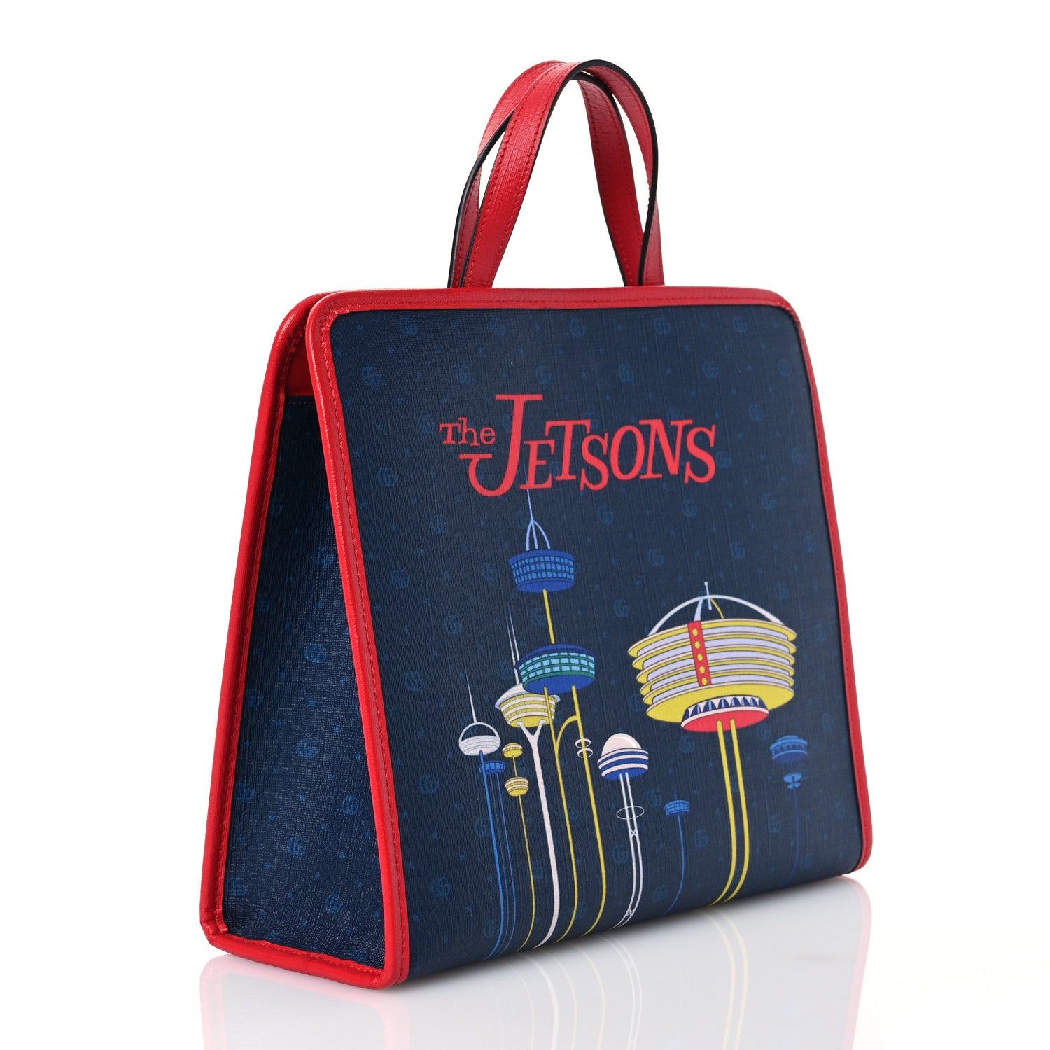 Gucci Coated Canvas The Jetsons Childrens Tote Blue Red Multicolor 3 of 14