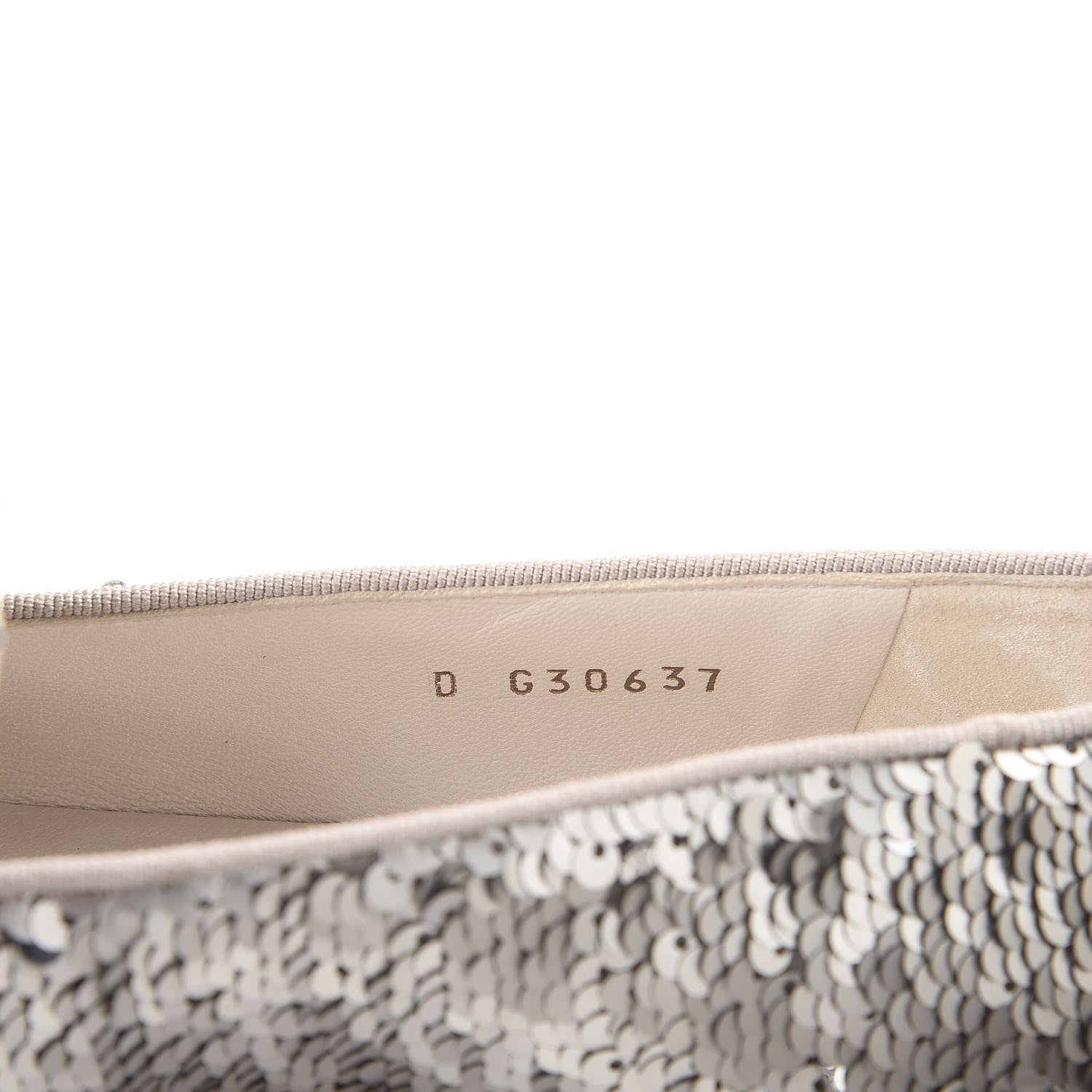 Chanel Sequin CC Loafers 36 Silver 9 of 10