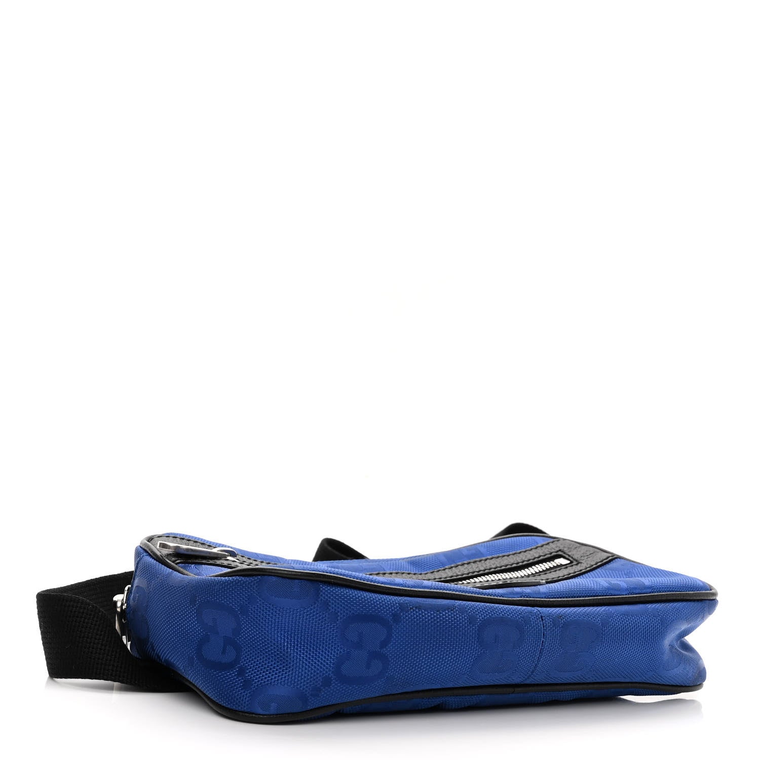 Gucci Econyl Nylon Monogram Off The Grid Belt Bag Guilted Blue Black 4 of 10