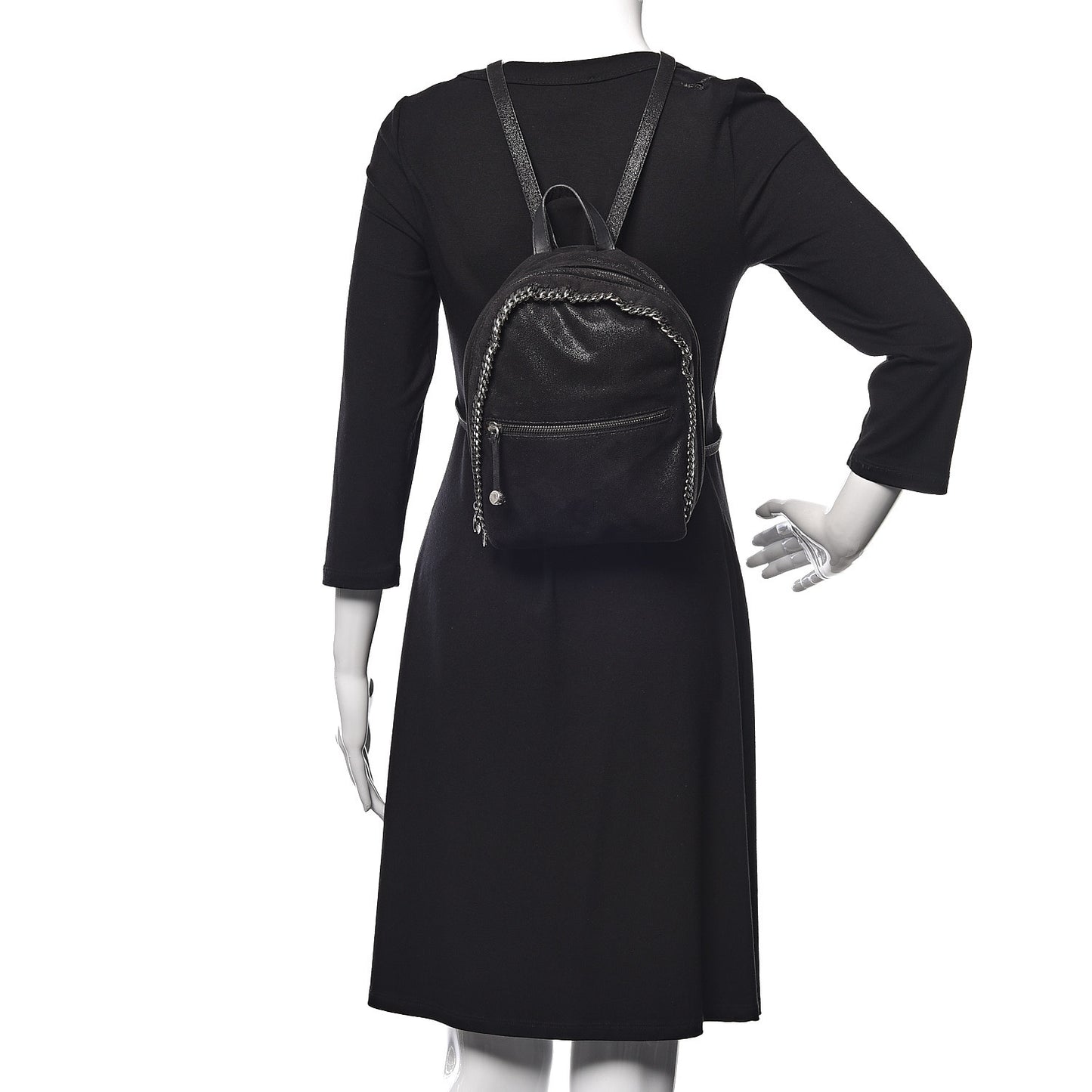 Shaggy Deer Mini Falabella Backpack Black