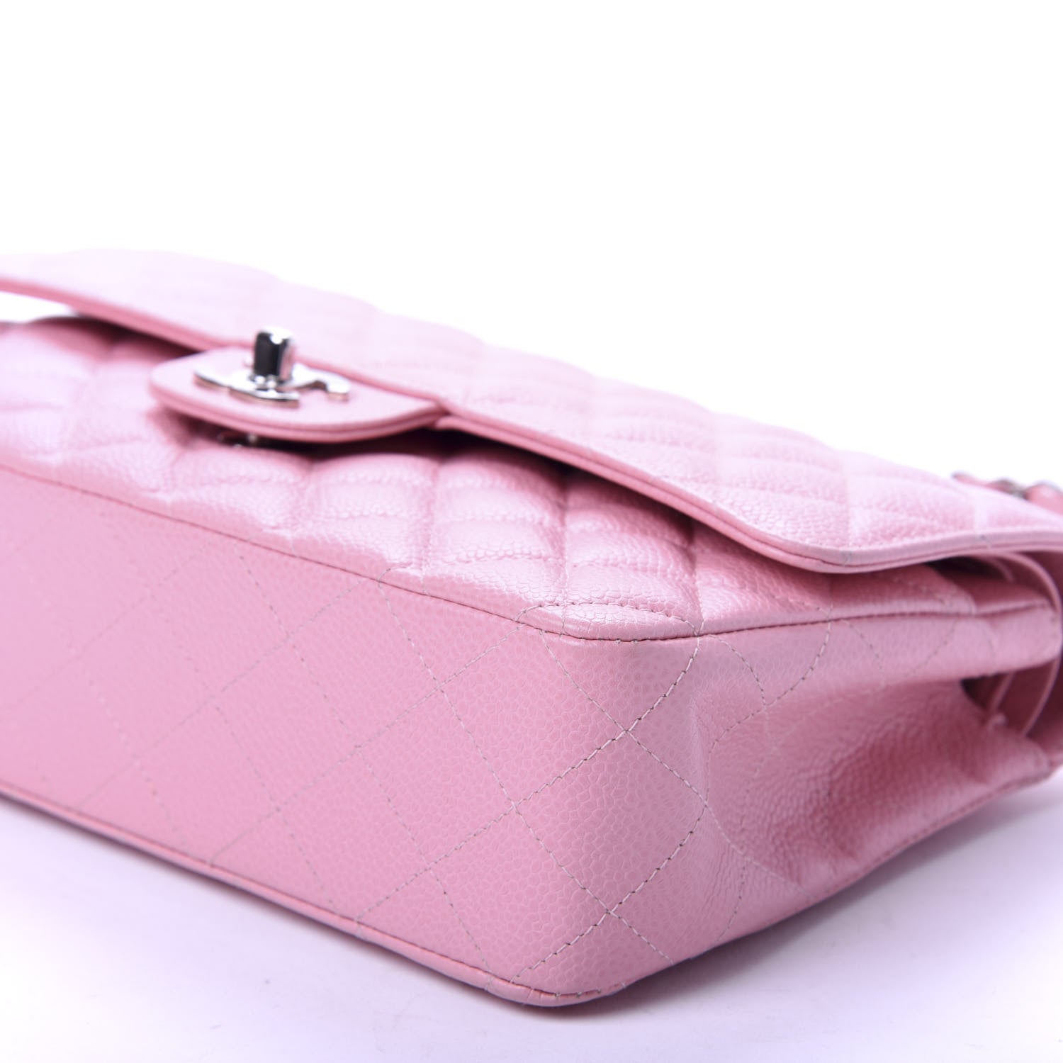 Chanel Caviar Quilted Medium Double Flap Pink 9 of 11
