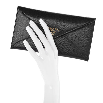 Prada Vitello Move Envelope Wallet Black 2 of 8