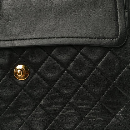 Chanel Lambskin Quilted Medium Double Flap Black 16 of 24