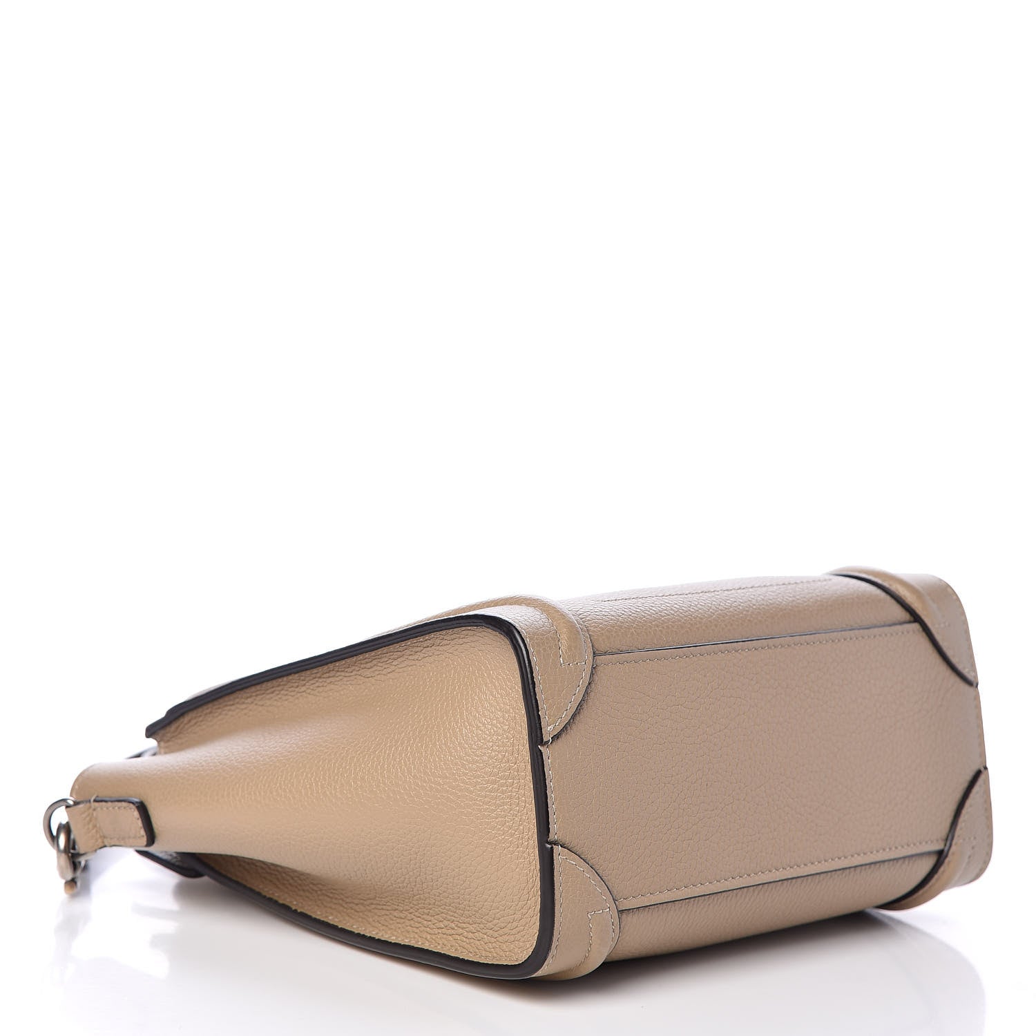 Celine Drummed Calfskin Nano Luggage Dune 4 of 10