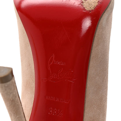 Christian Louboutin Veau Velours Decoltish 100 Pumps 38.5 Doudou 7 of 9