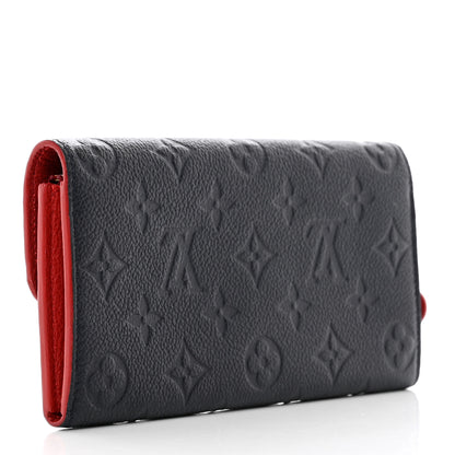 Louis Vuitton Empreinte Bloom Flower Emilie Wallet Marine Rouge 3 of 6