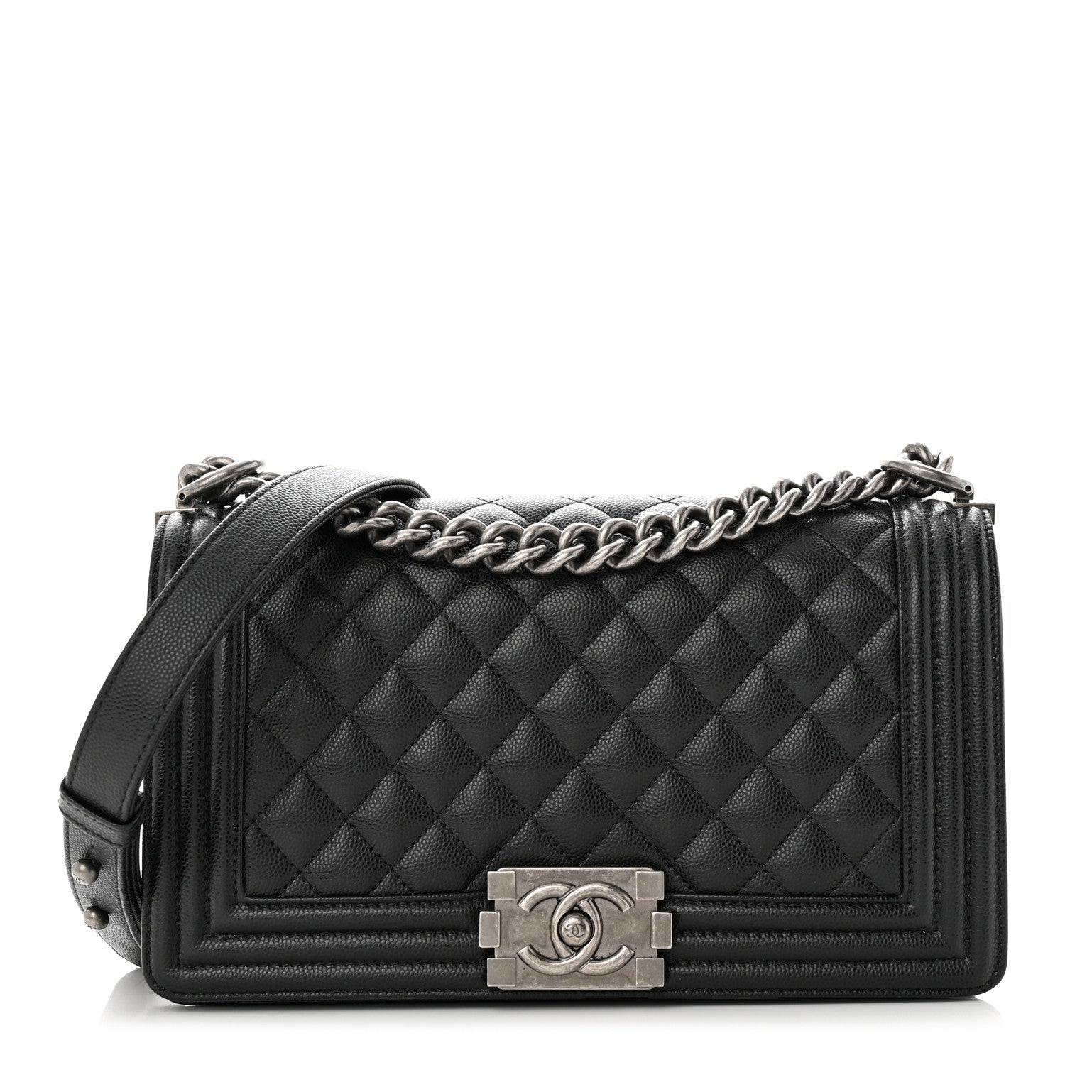 Chanel Caviar Quilted Medium Boy Flap Black 1 of 11