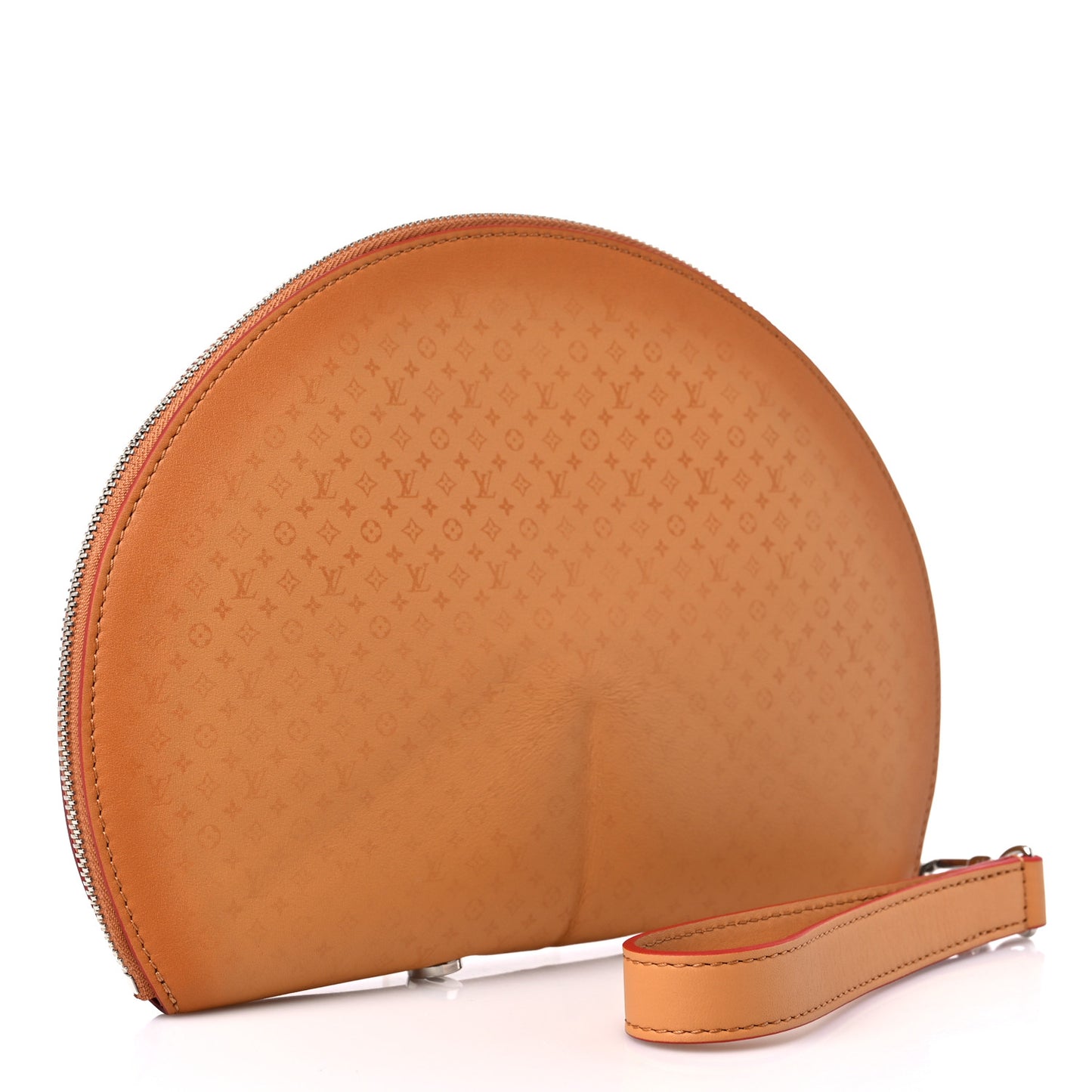 Calfskin Monogram Fortune Cookie Pouch Purple