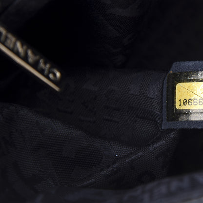 Chanel Patent Horizontal Quilted Medium Single Flap Dark Navy Blue 7 of 11