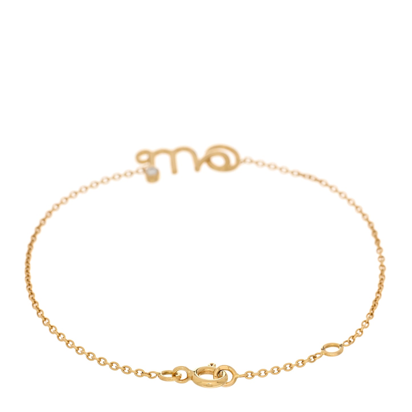 18K Yellow Gold Diamond Oui Bracelet
