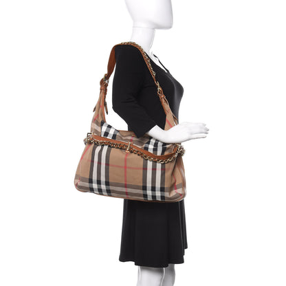 Burberry House Check Chain Hobo Tan 2 of 10