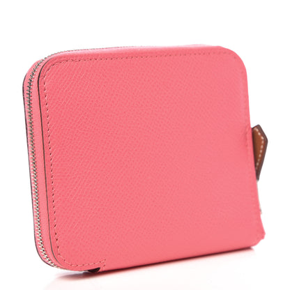 Hermes Epsom Silk'In Compact Wallet Rose Azalee 3 of 8