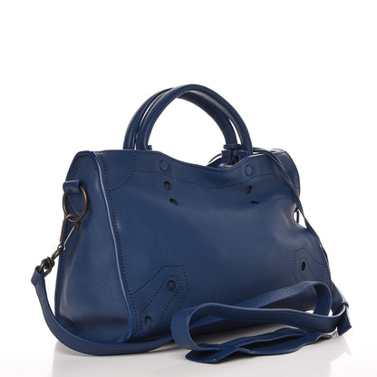 Balenciaga Veau Soyeux Perforated Blackout Hardware S City Bleu Marine 4 of 8