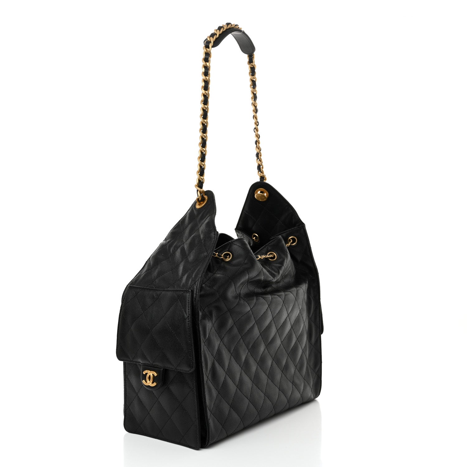 Chanel Caviar Quilted Medium Chanel 25 Handbag Black 4 of 11