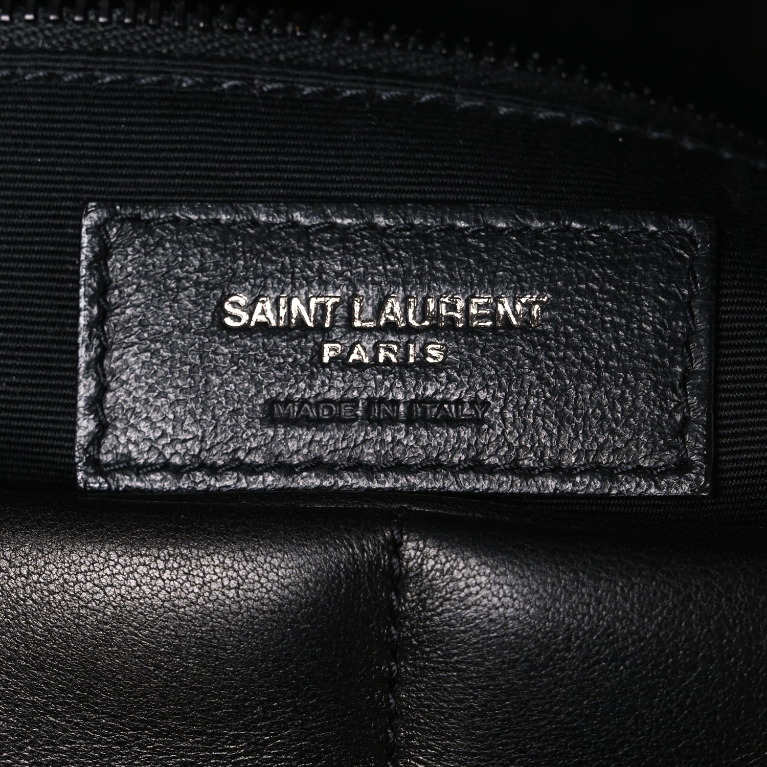 Saint Laurent Lambskin Quilted Monogram Monochrome Medium Loulou Puffer Chain Satchel Black 6 of 10