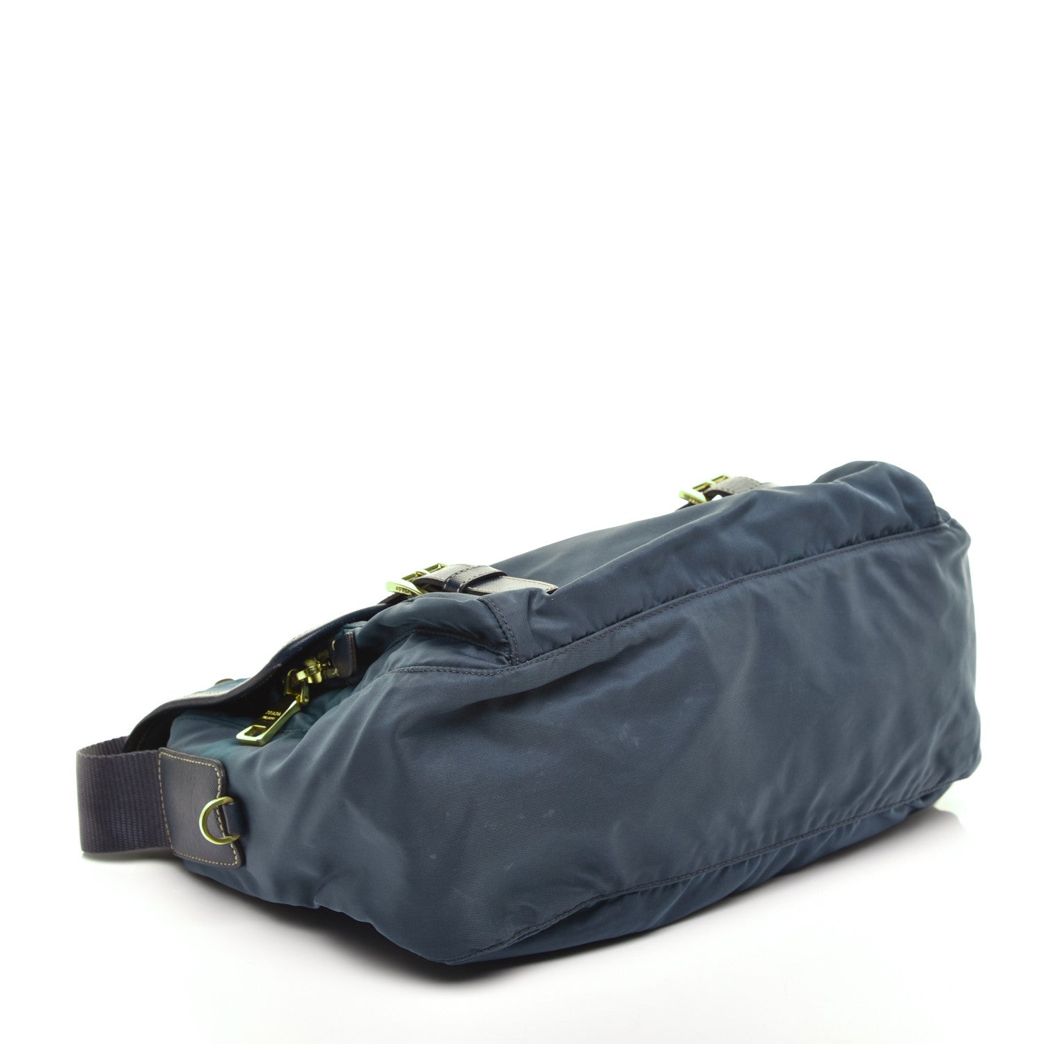 Prada Nylon Vela Messenger Bag Blue 4 of 8