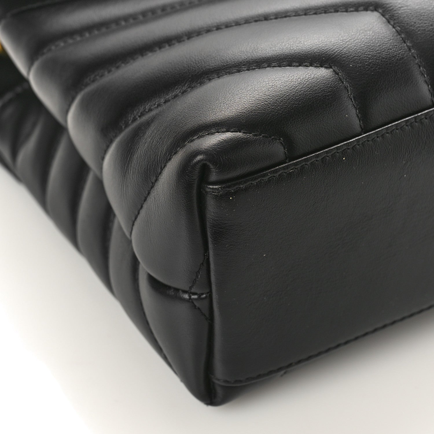 Saint Laurent SAINT LAURENT Calfskin Y Quilted Monogram Small Loulou Chain Satchel Black 7 of 8