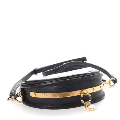 Chloe Suede Calfskin Constellation Studded Small Nile Bracelet Minaudiere Bag Full Blue 4 of 8
