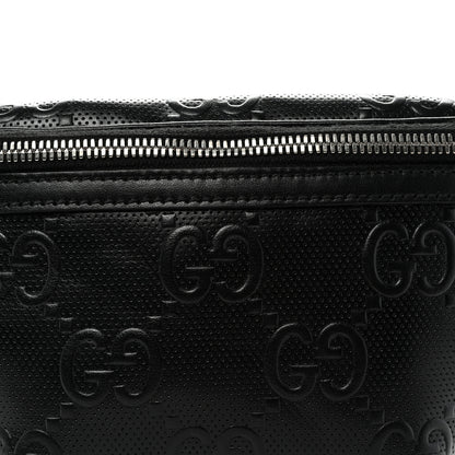 Gucci Calfskin GG Tennis Embossed Belt Bag Black 8 of 11